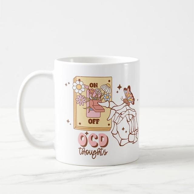 Switching Off OCD Whimsical Retro OCD Awareness Coffee Mug