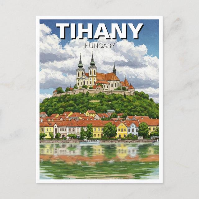 Tihany Hungary Travel Postcard