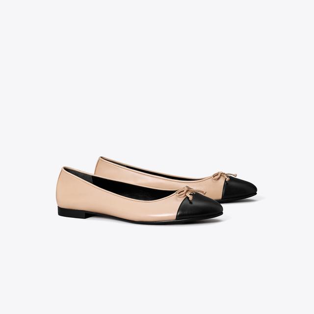 Tory Burch Women's Cap-Toe Ballet, size 3