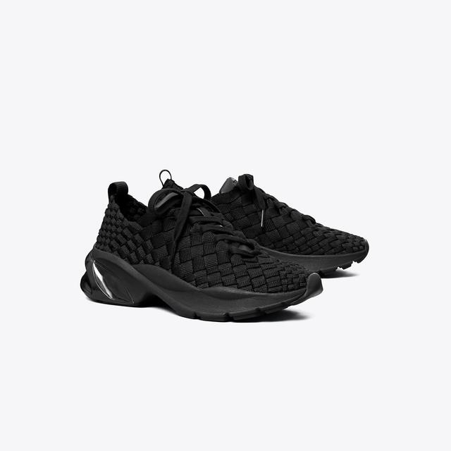 Tory Burch Women's Good Luck Woven Trainer, size 8.5