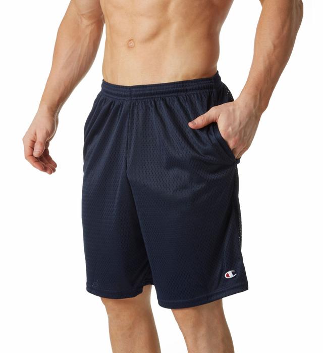 Champion Men's Long Mesh Short with Pockets in Blue (81622) | Size 2XL | HisRoom.com