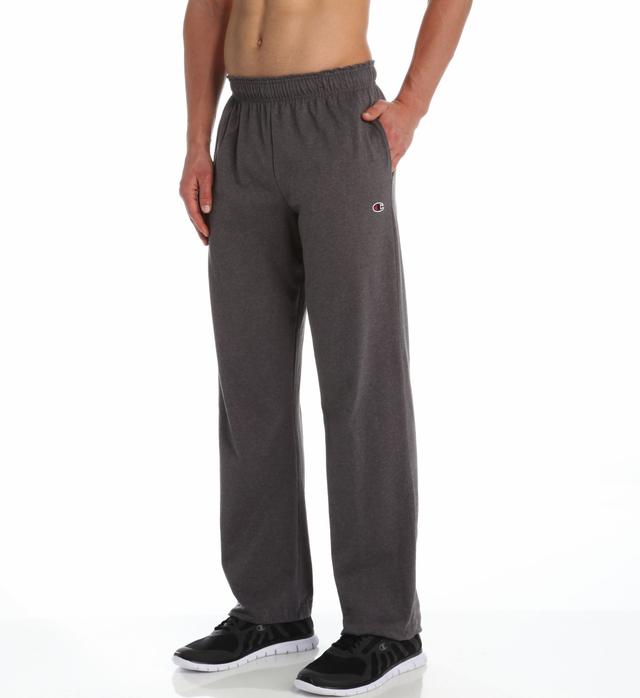 Champion Men's Authentic Open Bottom Jersey Pant in Gray (P7309) | Size Small | HisRoom.com