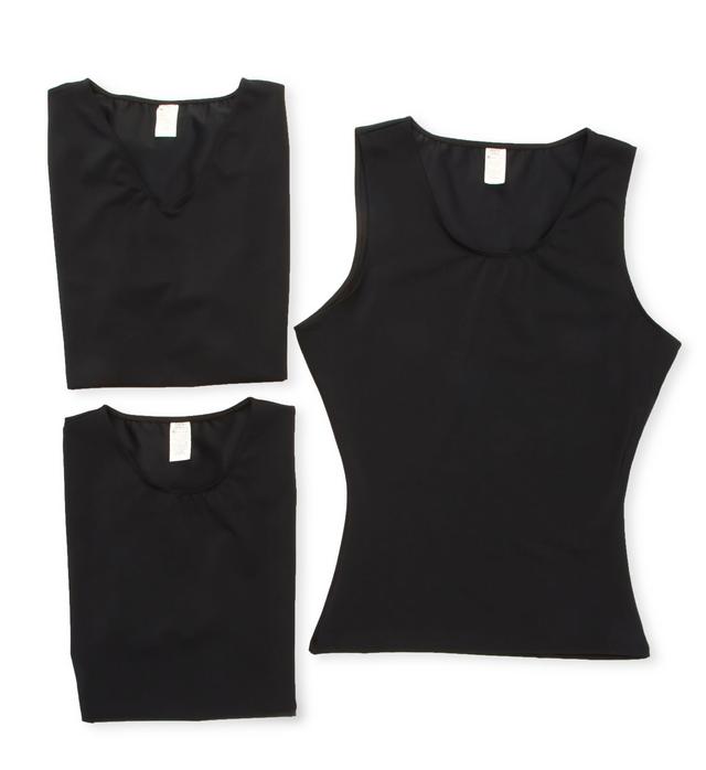 Insta Slim Men's Slimming Compression Variety T-Shirts in Black (PK0003) | Size Medium | HisRoom.com