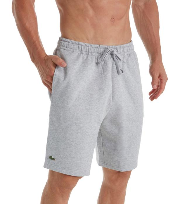 Lacoste Men's Sport Fleece Short in Silver Chine (GH2136) | Size Medium | HisRoom.com