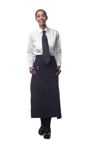 3 Section Pocket Bistro Apron in Black