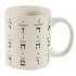Mug Hebrew Alphabet With English 12 Oz