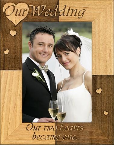 Giftworks Plus WED0068 Our Wedding - Reversed Alder Wood Frame- 3.5 x 5 In