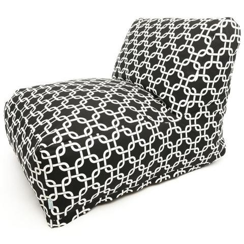 Majestic Home Black Links Bean Bag Chair Lounger