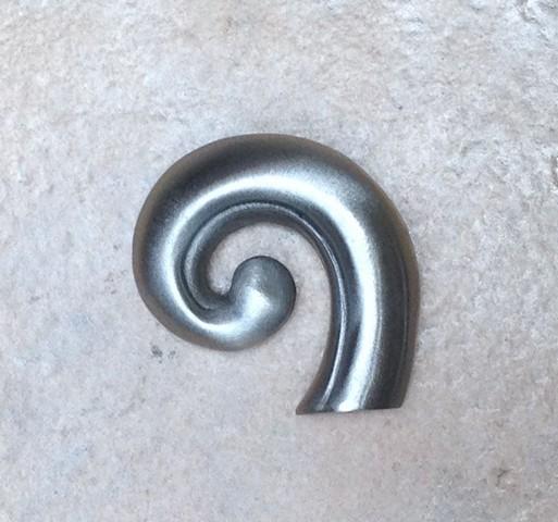 Spiral Arc Knob- Satin