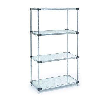 Solid 4 Shelf Unit- Galvanized - 24 x 60 x 74 in.