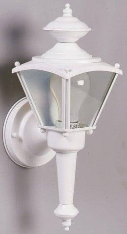 66984 13 in. High White Outdoor Wall Lantern Fixture
