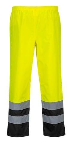 S486 Small Hi-Visibility 2-Tone Traffic Trouser, Yellow & Black - Regular