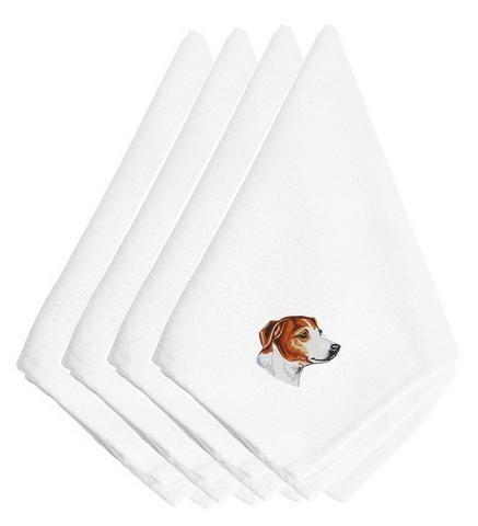 EMBT2369NPKE Jack Russell Terrier Embroidered Napkins, Set of 4