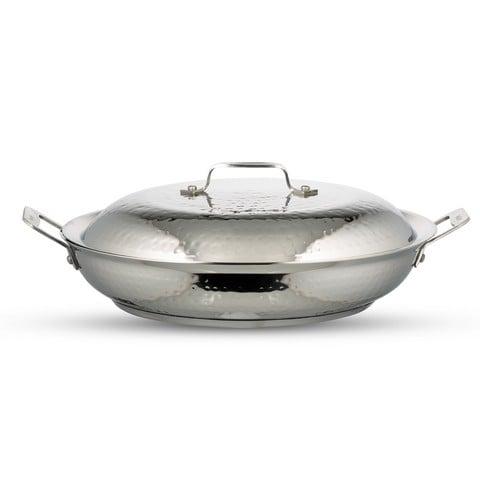 60006HF 13.25 in. dia. Cucina Braiser Pan Hammer with Lid, 3.5 quart