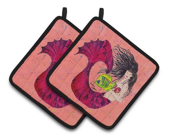 Mermaid Pair of Pot Holders 7.5 x 3 x 7.5 in.