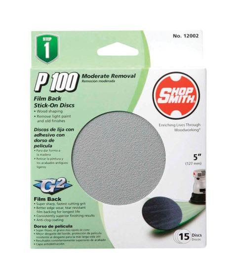 12002 5 in. Film Back 100 Grit Stick-On Sanding Disc