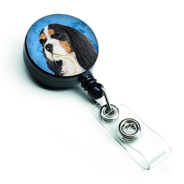 LH9369BUBR Blue Cavalier Spaniel Retractable Badge Reel