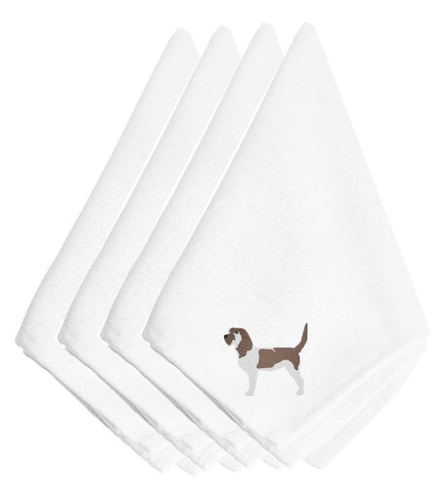 BB3390NPKE Grand Basset Griffon Vendeen Embroidered Napkins, Set of 4