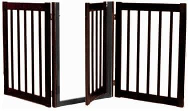 32 Inch 3 Panel Walk-Through Free Standing EZ Gate - Black