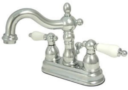 4 Inch Center Set Lavatory Faucet With Brass Pop-Up - Polished Chrome Finish