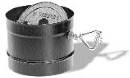 M & G Duravent 6DBK-DS Dura-Vent 6 Inch DuraBlack Stovepipe Adaptor with Damper Section