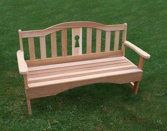 4 ft. Cedar Keyway Garden Bench 4 ft.