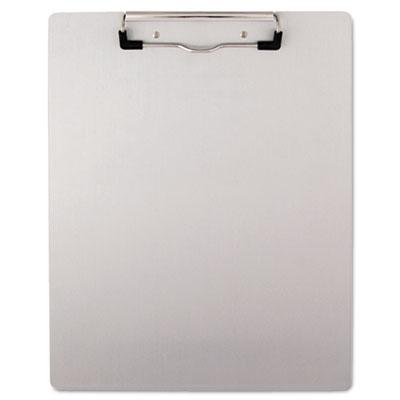 Brushed Aluminum Plastic Clipboard 1/2'' Capacity Holds 8-1/2w x 11h Silver