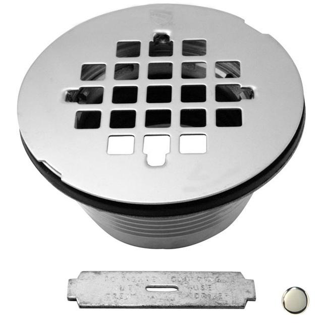 Brass Compression Shower Drain - Polished Nickel