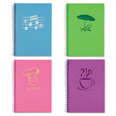 Lifenotes Notebook- College Rule- 7 x 5- 80 Sheets- - Assorted Covers- 4 -Pack