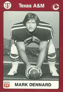 Mark Dennard Football Card (Texas A&M) 1991 Collegiate Collection No.62