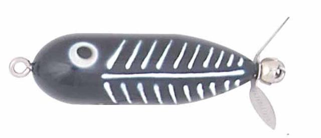 Heddon Baby Torpedo - 0.38 - Black-White Ribs