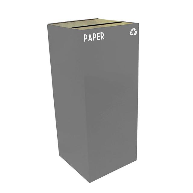 36 Gallon Indoor Recycling Container With Slot Opening- Slate