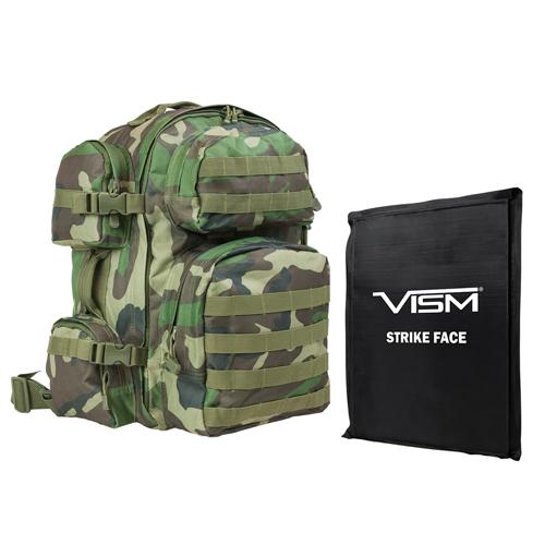 Tactical Backpack with One 10 x 12 in. Square Panels, Woodland Camo