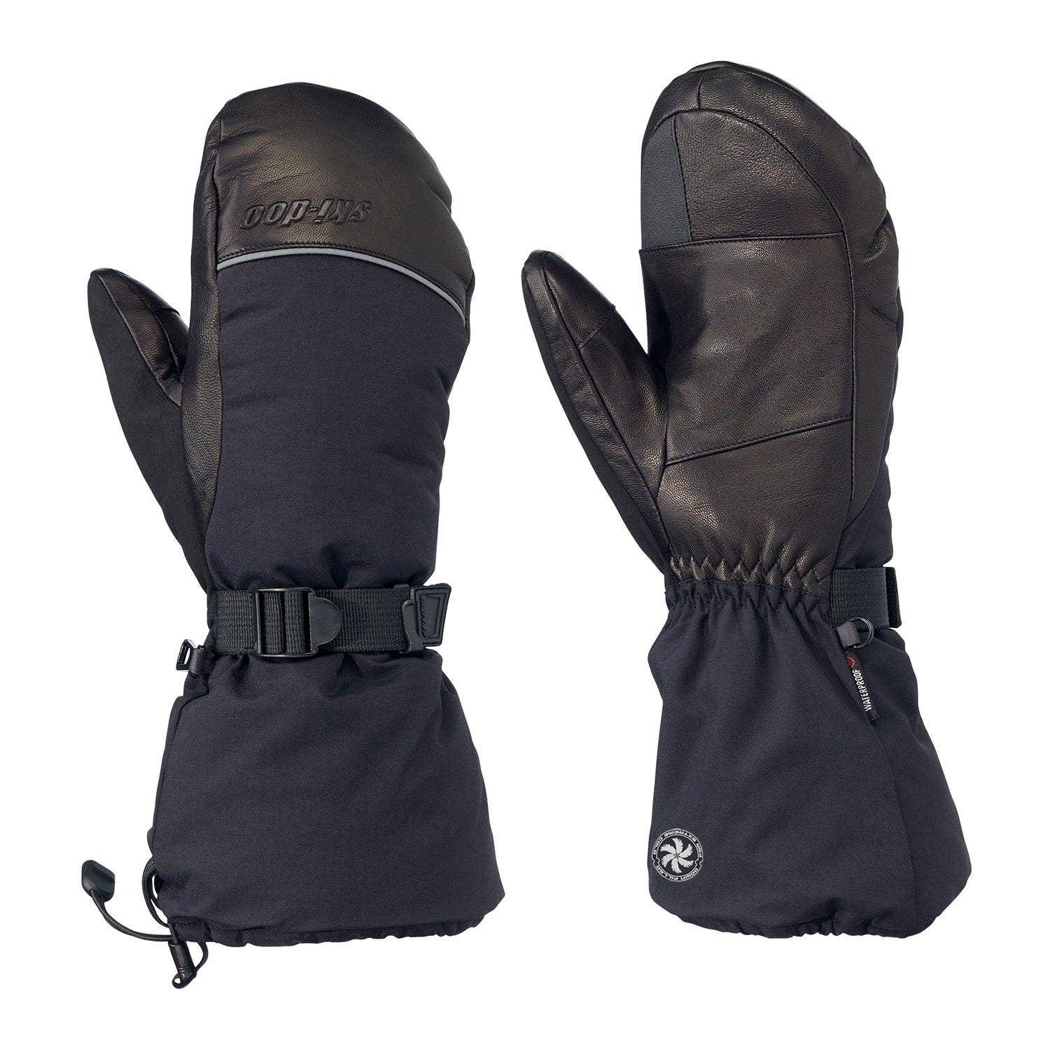 Ski-Doo Unisex Insulated Absolute 0 Mitts / S / Black / Snowmobile Gear