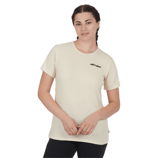 Ski-Doo Women's Printed T-Shirt / 2XL / Ivory / Snowmobile Gear
