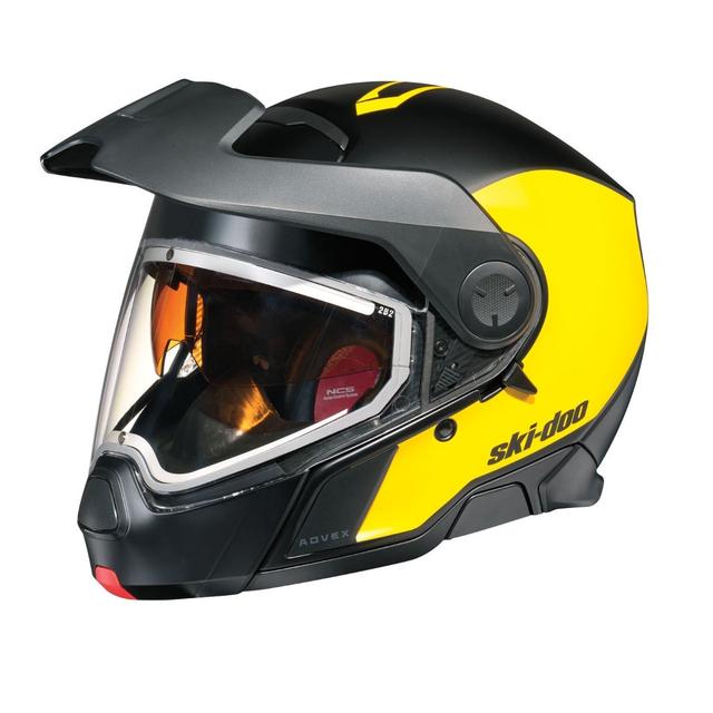Ski-Doo Advex Sport Heated Helmet with Electric Visor (DOT/ECE) / 3XL / Yellow / Snowmobile Helmet