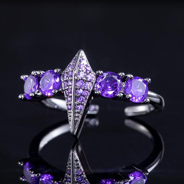 Anneau ouvert dent et griffe de combat glacé