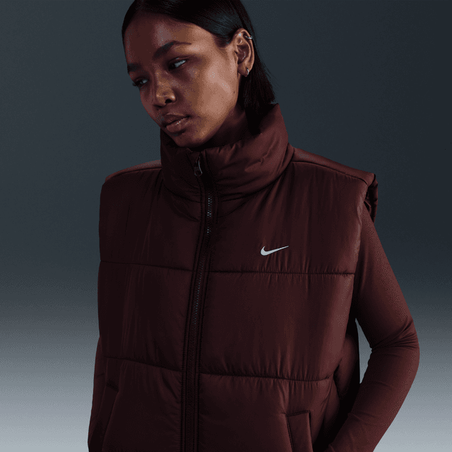 Women's Nike Sportswear Classic Puffer Therma-FIT Loose Vest in Red | FZ5922-652