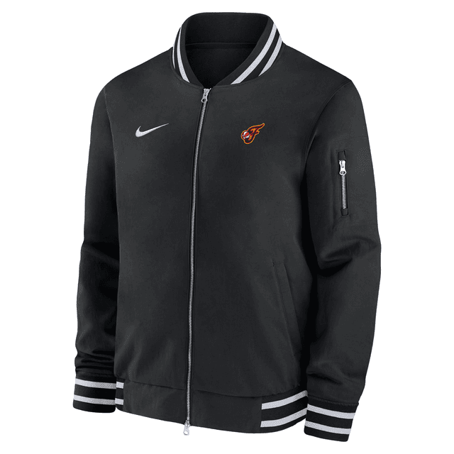 Indiana Fever Nike Men's WNBA Bomber Jacket in Black | M62424WINF-BLK