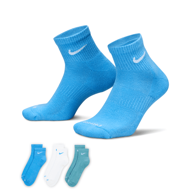 Nike Men's Everyday Plus Cushioned Training Ankle Socks (3 Pairs) in Multicolor | SX6890-937
