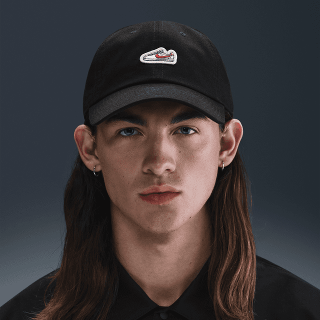 Nike Unisex Club Unstructured Cortez Patch Cap in Black | HJ7124-010