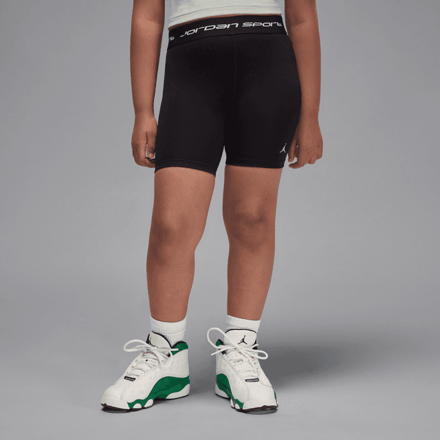 Jordan Sport Dri-FIT Little Kids' Bike Shorts in Black | 35D657-023