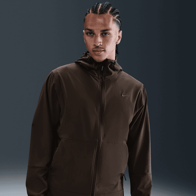 Nike Men's Unlimited Repel Hooded Versatile Jacket in Brown | FB7551-237