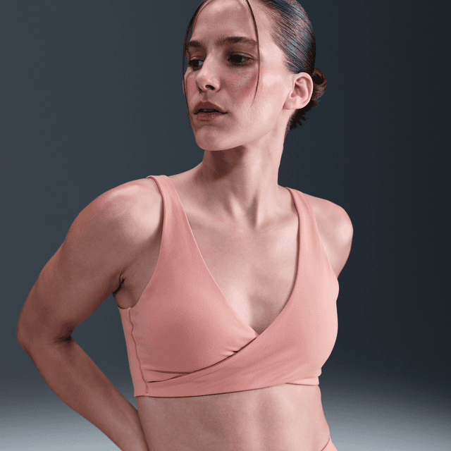 Nike Women's One Light-Support Padded Sports Bra in Pink | HQ2813-685