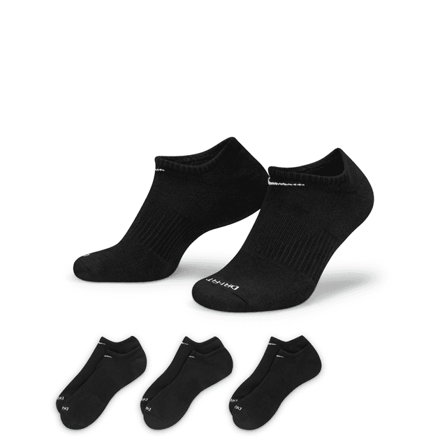 Nike Unisex Everyday Plus Cushion Training No-Show Socks (3 Pairs) in Black | SX6889-010