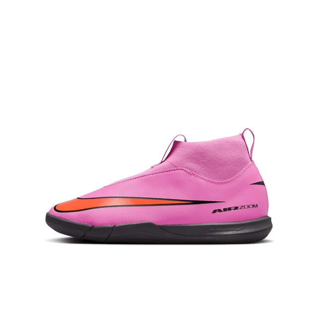 Nike Jr. Mercurial Superfly 10 Academy Little/Big Kids' Indoor/Court High-Top Soccer Shoes in Pink | FQ8312-600