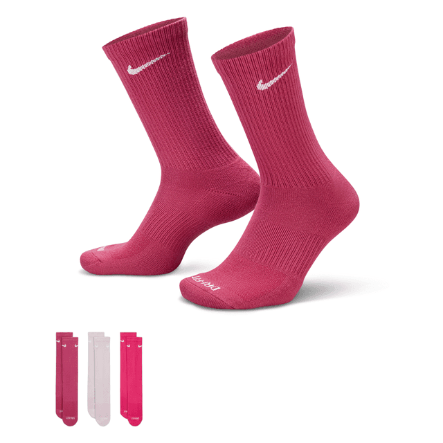 Nike Unisex Everyday Plus Cushioned Training Crew Socks (3 Pairs) in Multicolor | SX6888-940
