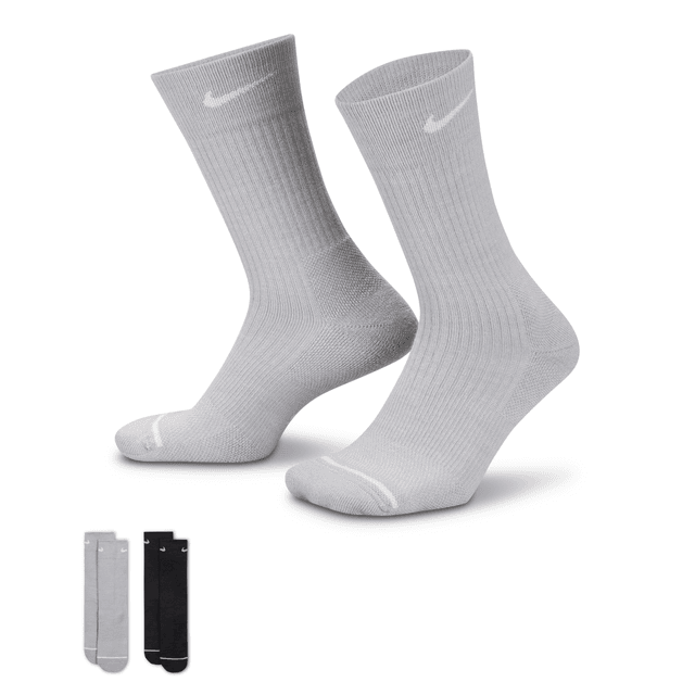 Nike Unisex Everyday Wool Cushioned Crew Socks (2 Pairs) in Multicolor | DQ6394-908