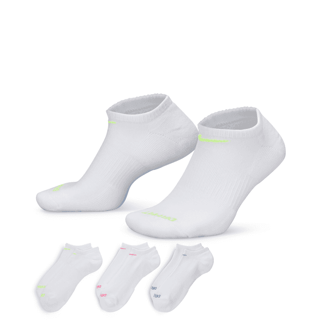 Nike Unisex Everyday Plus Cushion Training No-Show Socks (3 Pairs) in Multicolor | SX6889-938
