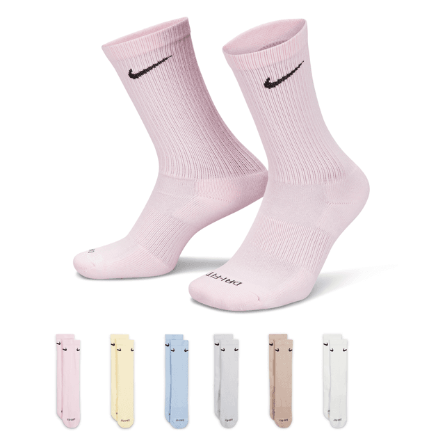 Nike Men's Everyday Plus Cushioned Training Crew Socks (6 Pairs) in Multicolor | SX6897-906